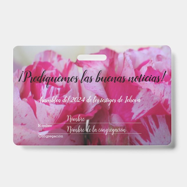 Crachá 2024 JW asamblea TJ rosas personaliza (Frente)