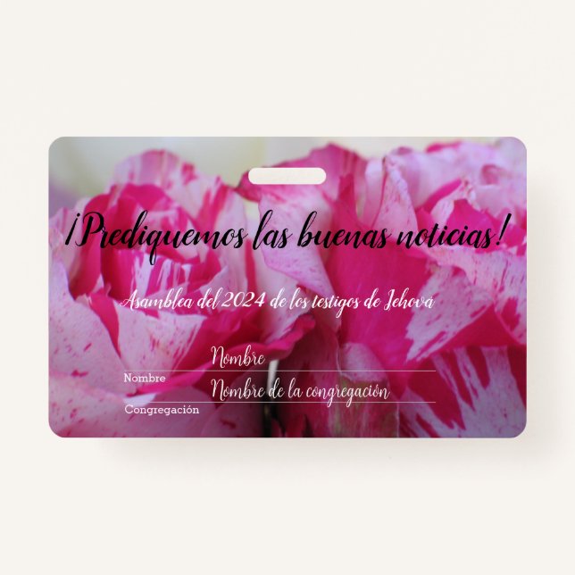Crachá 2024 JW asamblea TJ rosas personaliza (Frente)