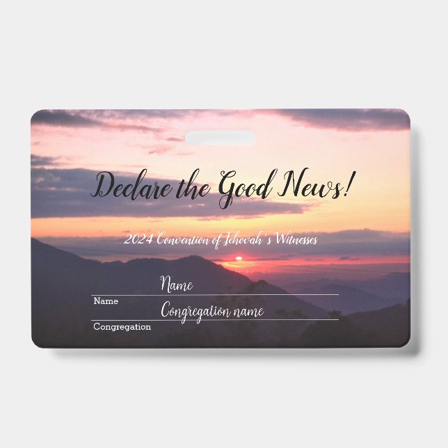 Crachá 2024 JW convention  (Frente)