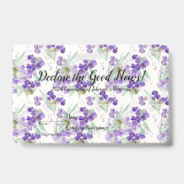 Crachá 2024 JW convention Hydrangeas 