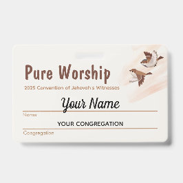 Crachá 2025 Convenção Culto Puro | Nome JW