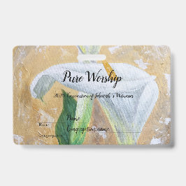 Crachá 2025 Pure Worship acrylics customize text