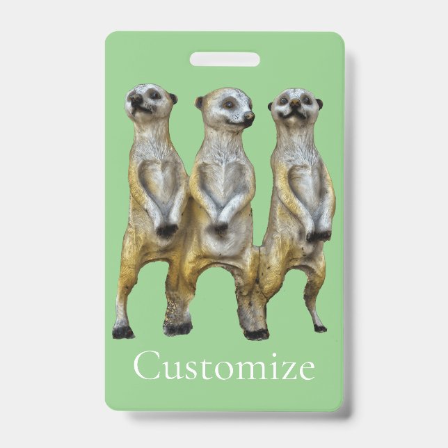 Crachá 3 Meerkats em pé Thunder_Cove (Frente)