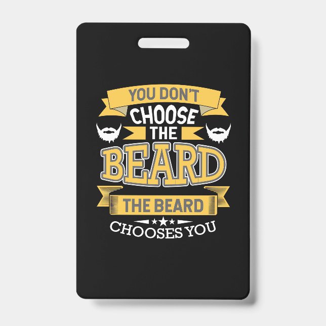 Crachá A barba escolhe você (Frente)