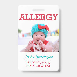 Crachá A foto feita sob encomenda caçoa a alergia ICOE