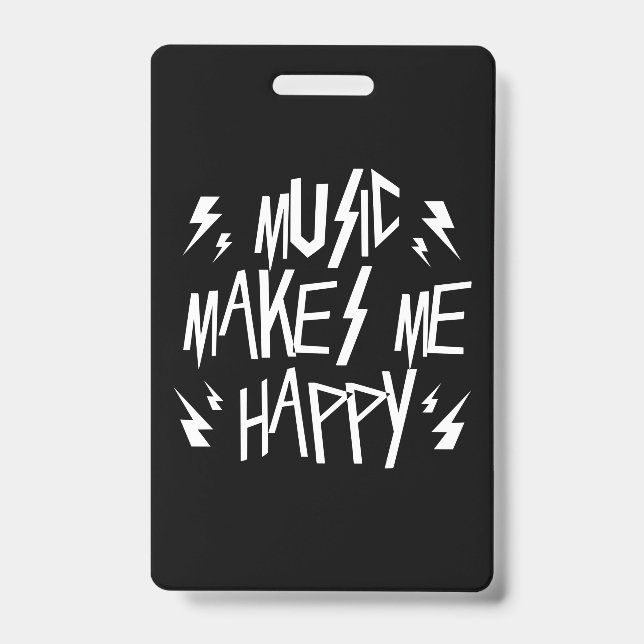 Crachá A Música Me Faz Feliz (Frente)