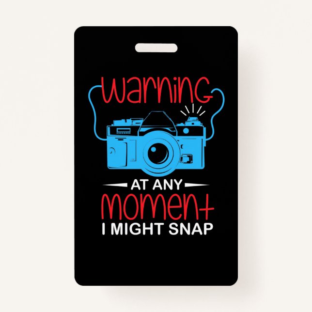 Crachá A Qualquer Momento, O Fotógrafo Pode Se Encaixar (Frente)
