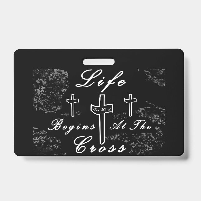 Crachá A vida começa na cruz (Front)