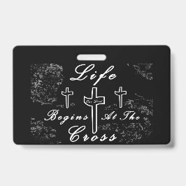 Crachá A vida começa na cruz