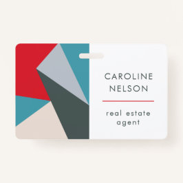 Crachá Abstrato Real Geométrico Colorida