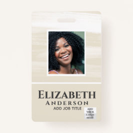 Crachá ABSTRATOS de Aquarela VIP PASS DE Funcionário FOTO