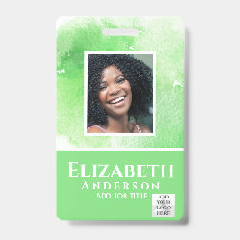 Crachá ABSTRATOS de Aquarela VIP PASS DE Funcionário FOTO