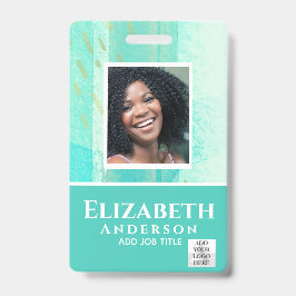 Crachá ABSTRATOS de Aquarela VIP PASS DE Funcionário FOTO