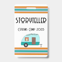 Crachá Acampamento de Primos Retro Camper