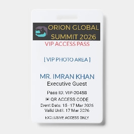 Crachá Access Badge Identification | Conference