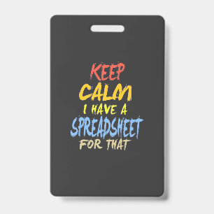 Crachá Accountant Have A Spreadsheet For That