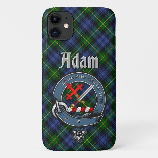Crachá Adam Clan e Capa de telefone Tartan (Verso)