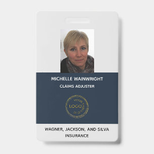 Crachá Adicionar logotipo da empresa em foto personalizad