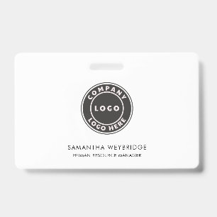 Crachá Adicionar logotipo da empresa Nome do funcionário