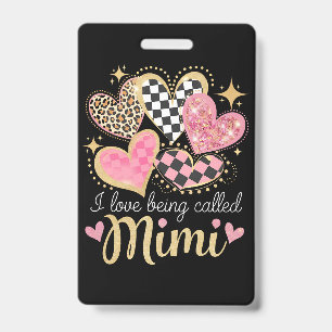 Crachá Adoro ser chamada de Mimi Avó Dia da Mãe