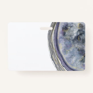 Crachá Agate azul e preto