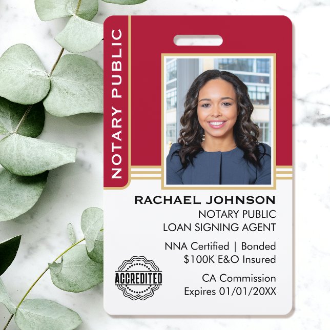 Crachá Agente de Assinatura de Empréstimo Público Notário (Criador carregado)