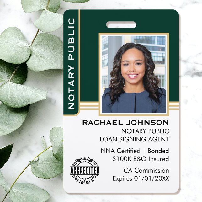 Crachá Agente de Assinatura de Empréstimo Público Notário (Criador carregado)