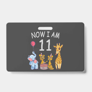 Crachá Agora eu tenho 11 anos Aniversário de 11 anos no Z