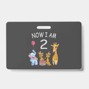 Crachá Agora eu tenho 2 anos 2º aniversário na camiseta d