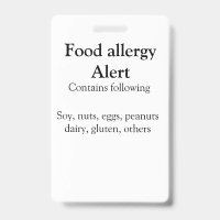 alerta de alergia alimentar adicionar nome texto i
