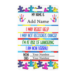 Crachá Alerta de Autismo Botão de Contato Não Verbal Crac