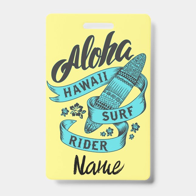 Crachá Aloha Hawaii Surf Rider Thunder_Cove (Frente)