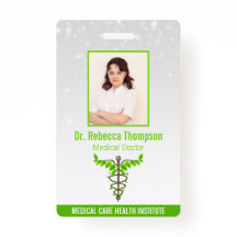 Alternativo Médico Caduceus Green Folaves White ID