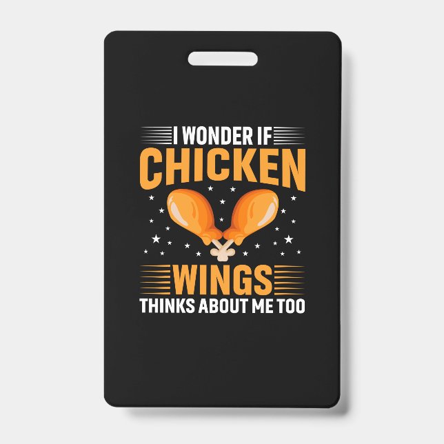 Crachá Amante de Frango | Asa de Frango (Frente)