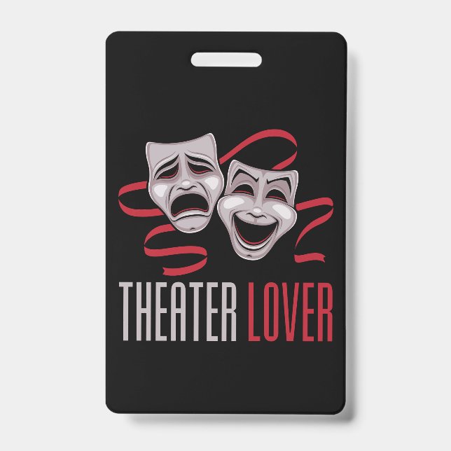 Crachá Amante do Teatro de Comédia e Tragédia (Frente)