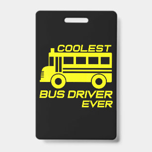 Crachá amo motorista de ônibus escolar motorista de ônibu