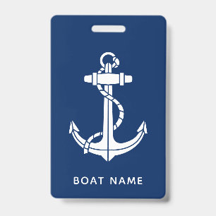 Crachá Âncora de Barco Náutico Personalizada