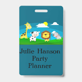 Crachá Animais de desenho animado      