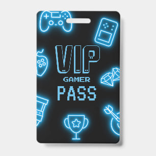 Crachá Aniversário de jogos de vídeo neon qualquer ano 