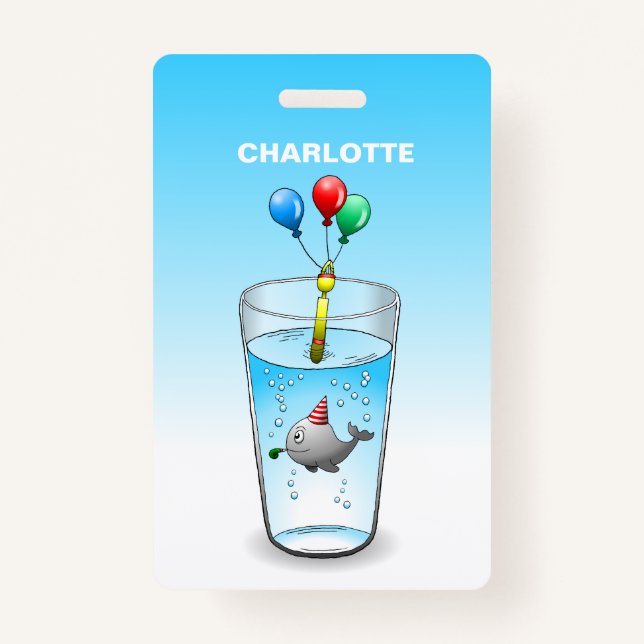 Crachá Aniversário do Partido piscina (Frente)