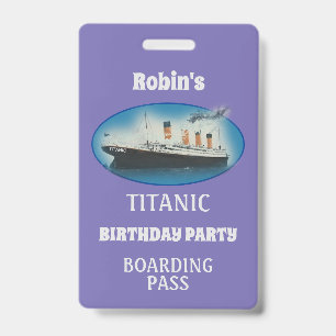 Crachá Aniversário do Titanic Insígnia do Navio da Linha 