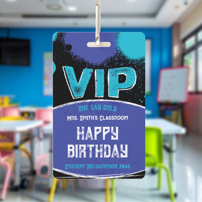 Crachá Aniversário do VIP da Sala de Aula de Professores  (Classroom Birthday Pass, Celebrate your student's birthday's and give them special recognition. )