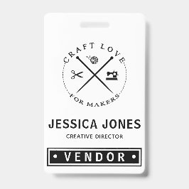 Crachá Apresentação do Fornecedor / Marca de Nome Justo d