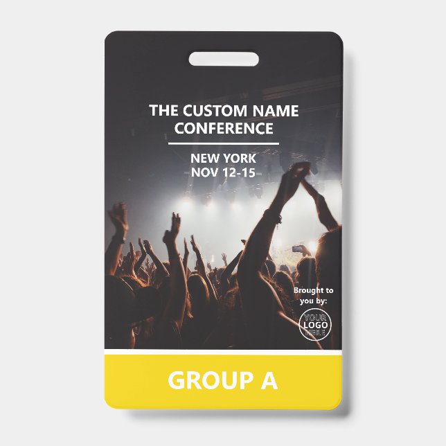 Crachá Aprovação de Acesso Personalizado de Código QR de  (Frente)