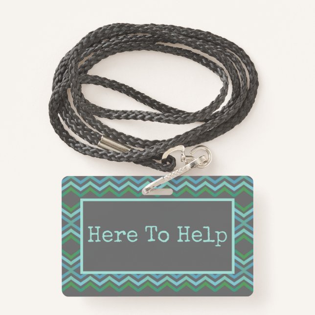 Crachá Aqui Para Ajudar (Costas com Cordão)