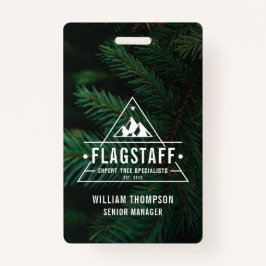 Crachá Arborista da Árvore Montanha Masculina Moderna Rus