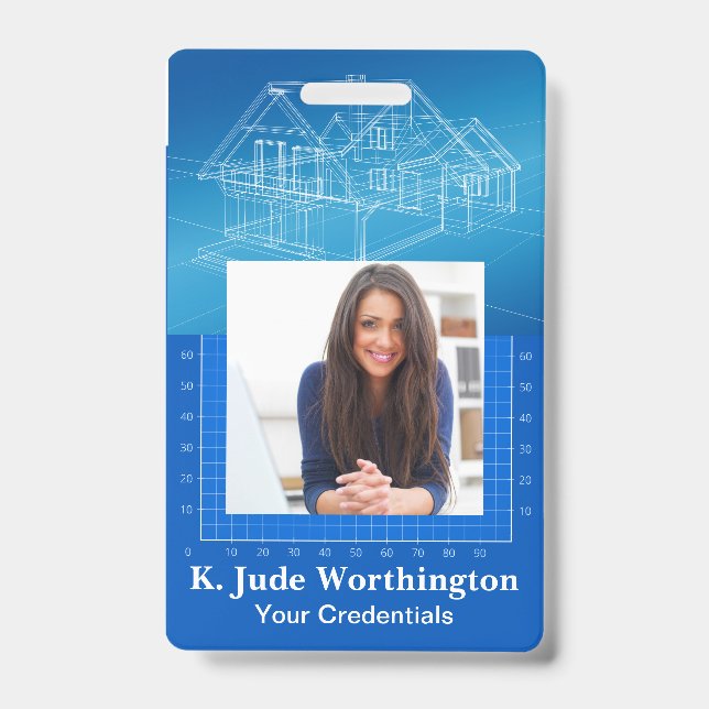 Crachá Arquiteto Lanyard - Consulte Trás (Frente)