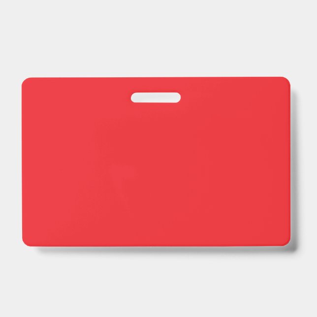 Crachá “Arranjo Plano de Espaço de Trabalho Vermelho Míni (Frente)