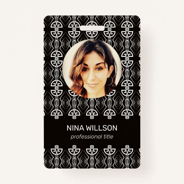 Crachá Art Deco Business ID (Frente)