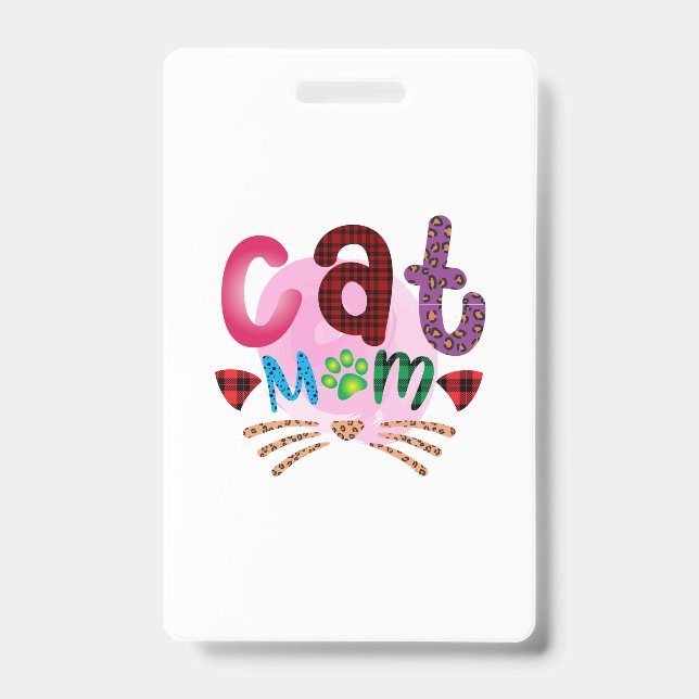 Crachá Arte de Gato Mãe de Gato_2 (Frente)